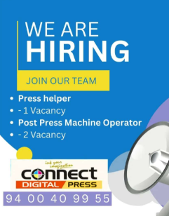Printing Machine Operator, Post Press Machine Operators