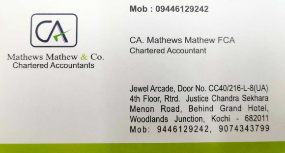 MATHEWS MATHEW & CO CHARTERED ACCOUNTANTS